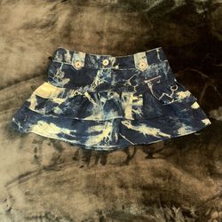 Denim Dye Mini Skirt (M)