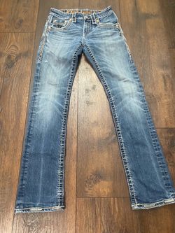 Men’s blue Rock Revival jeans size 27 slim straight #9