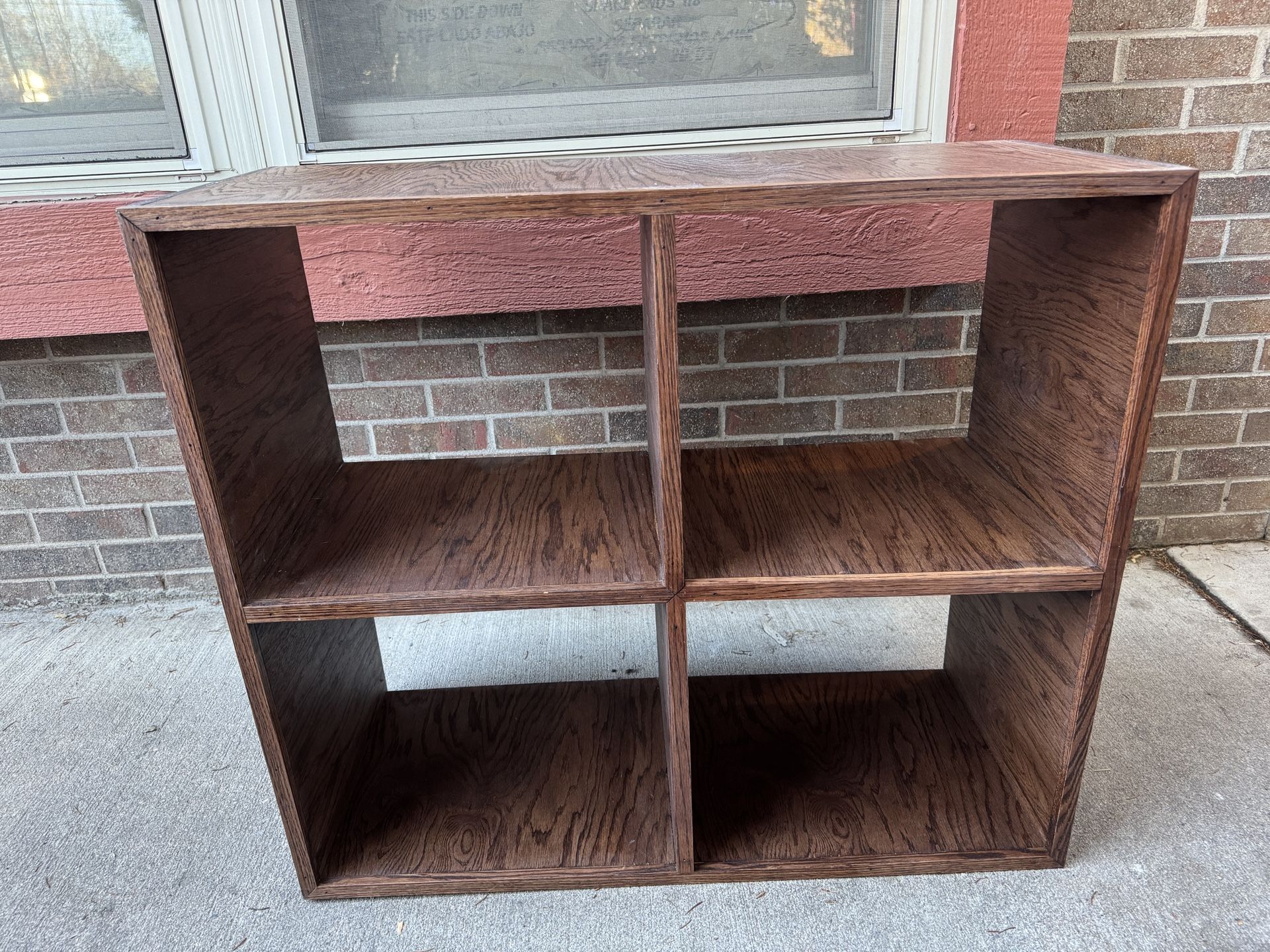 2 x 2 Cubby Shelf - Red Oak Plywood
