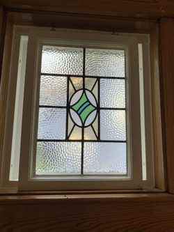 75%. OFF!  2 Matching Antique Stained Glass Windows 