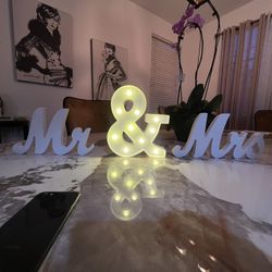 Mr & Mrs Sign Para Mesa Principal En Venta 