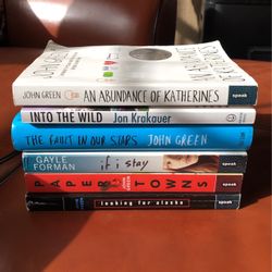 BOOKS LOT 4 John Green Books, 1 Jon Krakauer, 1 Gayle Forman