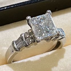 TRADE?  1.52 CT. PRINCESS DIAMOND & PLATINUM 💍