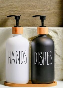 Hands and Dish Soap Dispenser Set