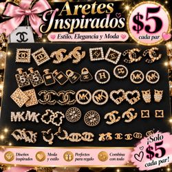 Designer-Inspired Gold Stud Earrings Set