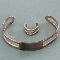 925 Sterling Silver Bracelet & Ring Set