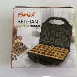 NEW Parini Belgian Waffle Maker | Crispy, Fluffy Waffles | Non-Stick & Compact | Easy to Clean