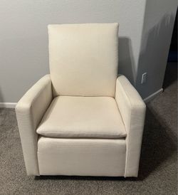 Ivory Swivel Glider Rocking Chair