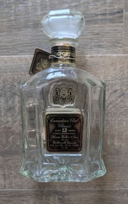 Canadian Club Classic 12 Year Empty Decanter Bottle