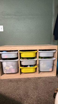 IKEA wood toy storage