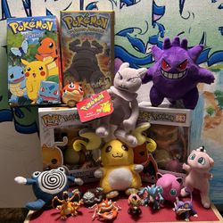 Pokémon Vintage Plushies, VHS And Goodies And Funkos