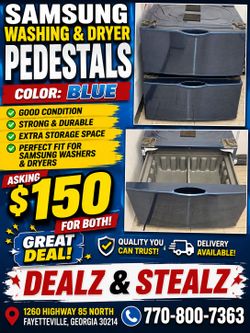 Samsung Washer & Dryer Pedestal 
(Blue in Color)
