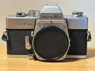 Vintage Minolta SRT101 Film Camera Kit w/ 4 Lenses + Teleconverter