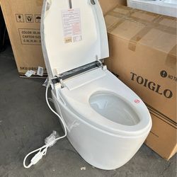 Smart Toilet, One Piece Bidet Toilet With Tank, 1.1GPF Auto Flush, Auto Open & Close, Heated Seat