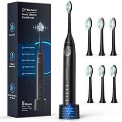 BRAND NEW Electric Toothbrush with Smart Timer 5 Modes 6 Brush Heads