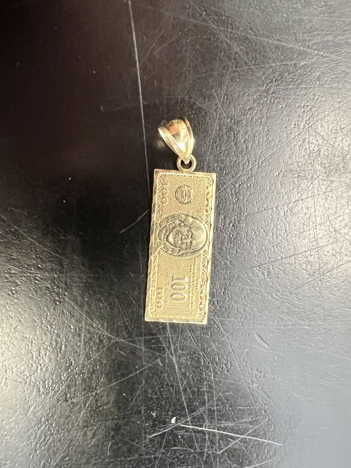 Solid Gold $100 Pendant