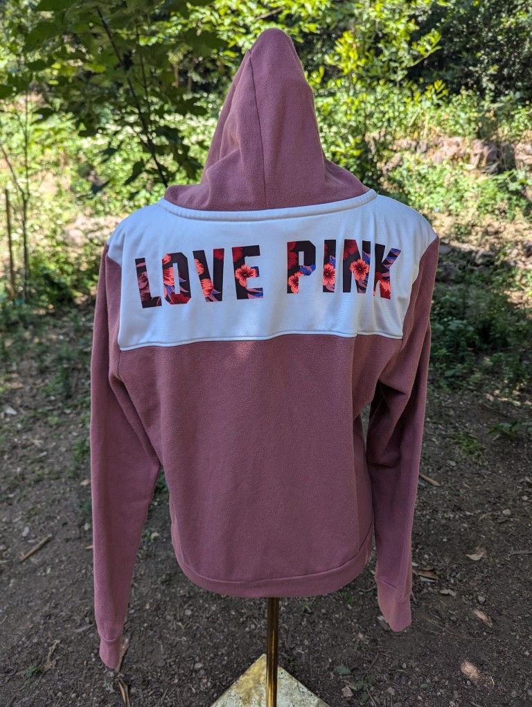 Victoria's Secret Summer Hibiscus Pink Terry Cloth Jacket