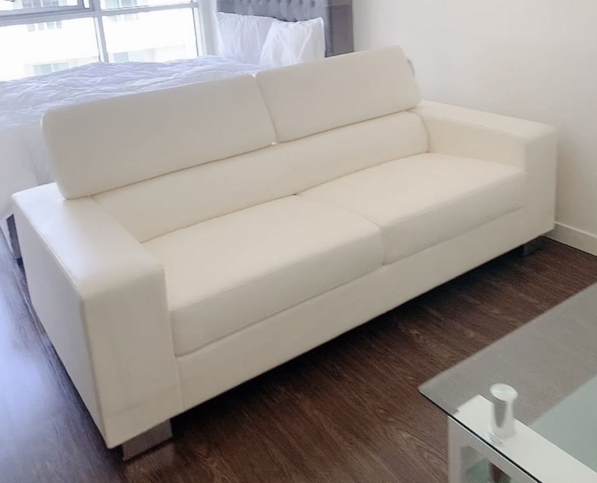 White Leather Couch