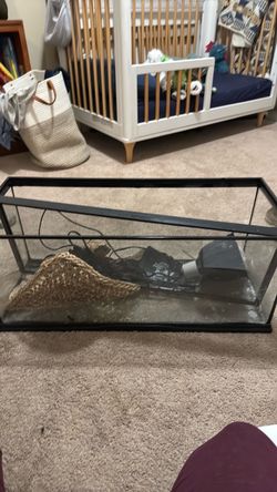 Glass Aquarium Tank with Black Frame