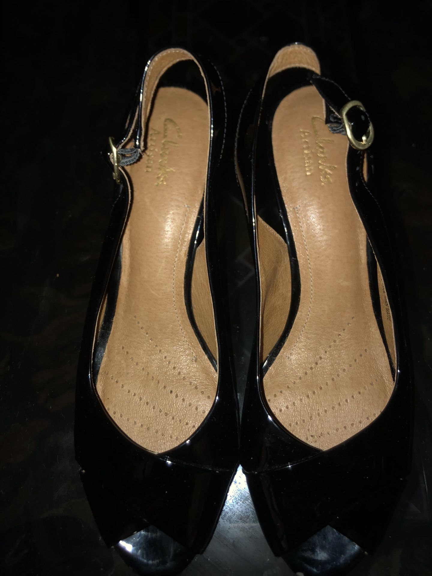 Clark artisans black high heels
