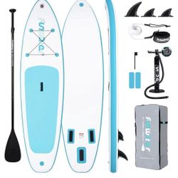 Inflatable Ultra-Light Stand Up Paddle Board for All Skill Levels with Premium SUP Paddleboard Accessories,Non-Slip Comfort Deck for Youth & Adults