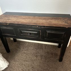 Rustic Wooden Console Table