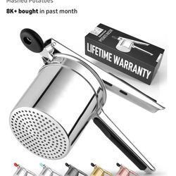 Zulay Kitchen Large 15oz Potato Ricer, Heavy Duty Stainless Steel Potato Masher and Ricer