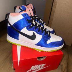 Nike Dunk High Blue Satin (Women's 8)
