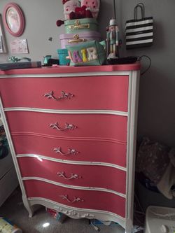 Pink dresser