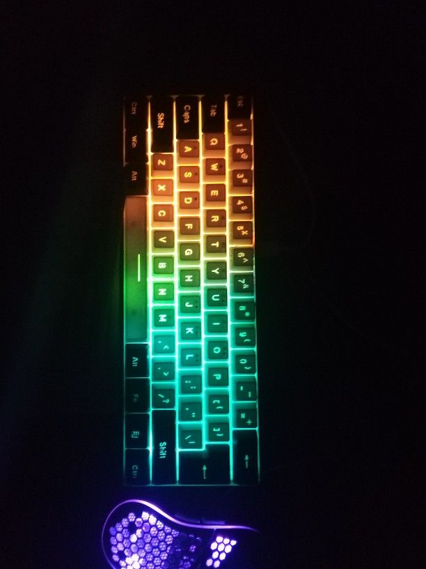 Gaming Keyboard And Mouse Wired Honeycomb Mouse Rgb