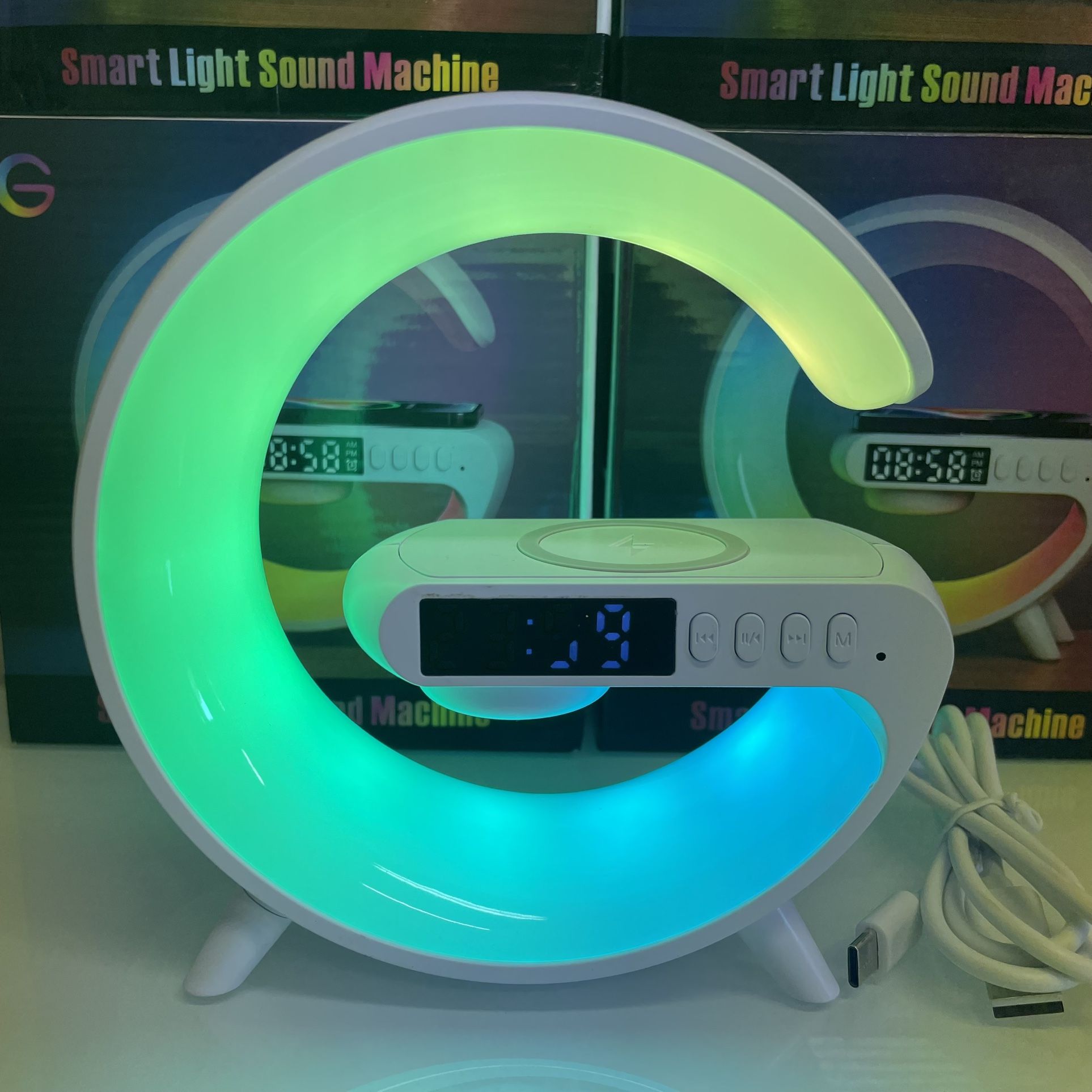 Brand New Smart Light Sound Machine + Wireless Charger & Alarm Clock 🌅