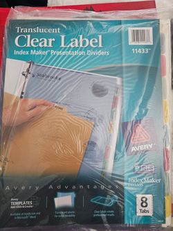 Presentation binder dividers