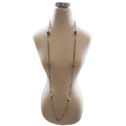 Vintage Sarah Coventry Silver Toned Bling Ball Long Strand Necklace 30"