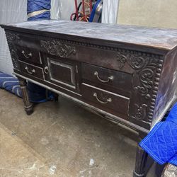 18/19th Century Buffet Sideboard Console Table  - 60” x 22” x 41”