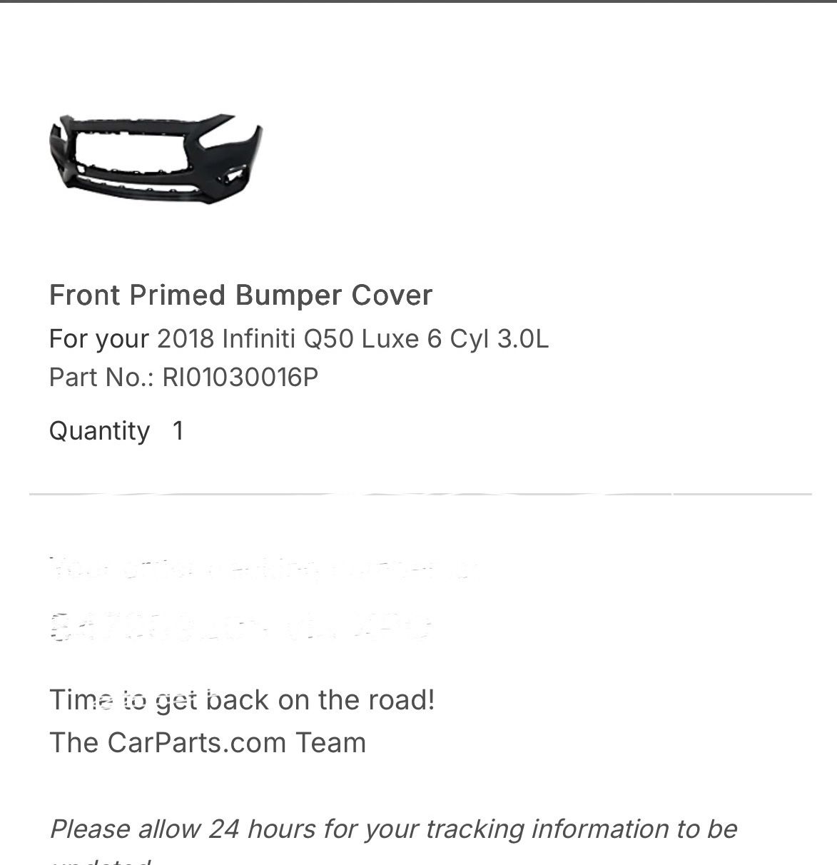 2018 Infiniti Q50 Front Bumper