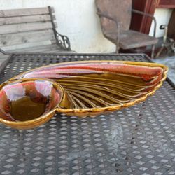 Vintage Chip And Dip Serving Dish 