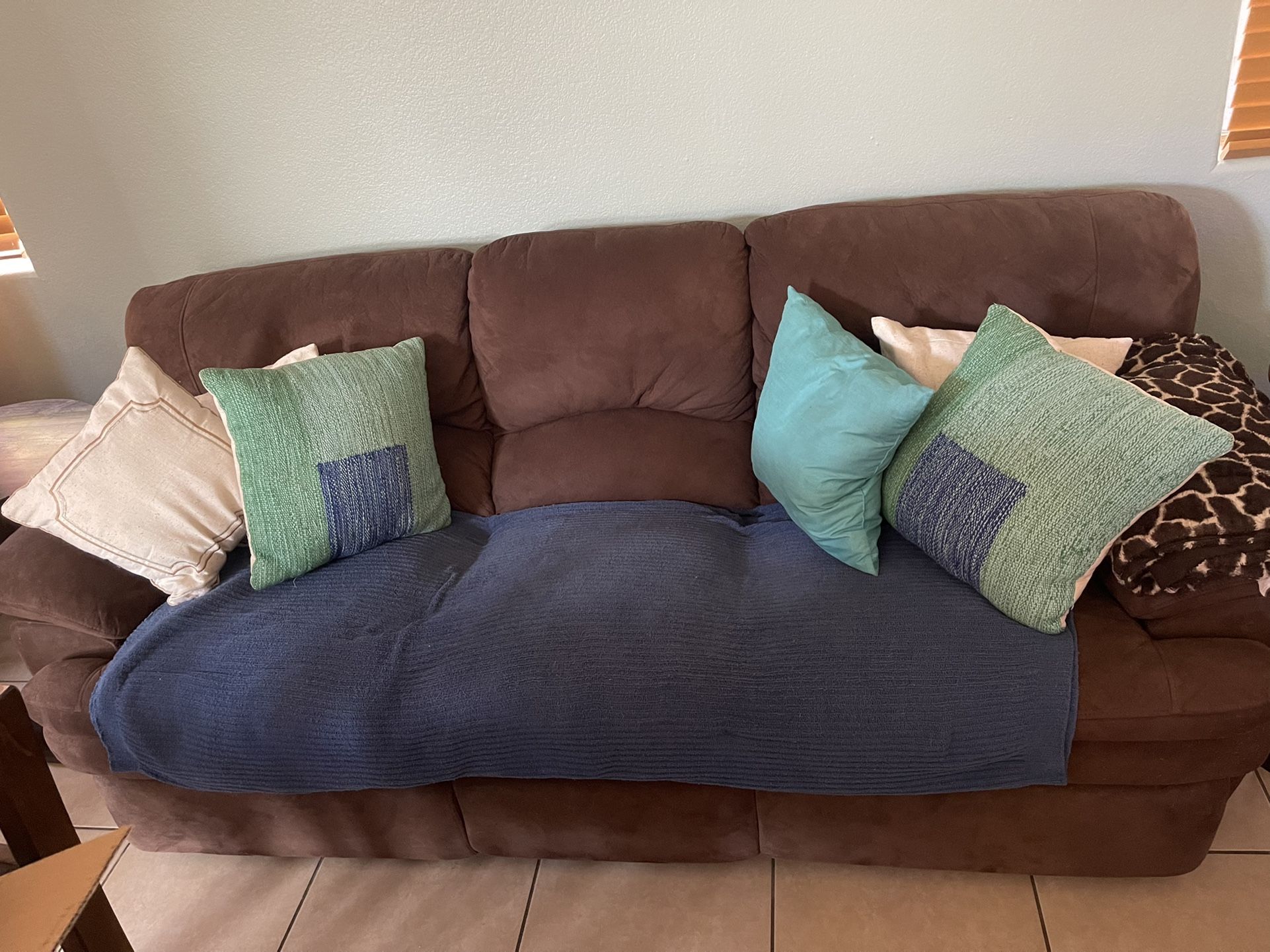 Brown Reclining Couch 