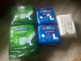 Adult Diapers, Disposable Briefs, Underwear / 5 packs