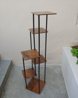 Brand New Rustic Industrial 6-Tier Corner Plant Stand / Shelf - Assembled