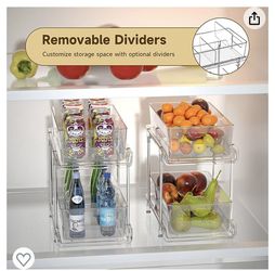 2 Tier Storage Organizer w Dividers, Clear Under Sink Organizers/ Storage  Pull Out Caninet orhanizer for Sale in Bethpage, NY - OfferUp