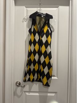 H&M Divided Knit Top in Yellow & Black size small