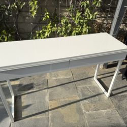 IKEA  / BESTÅ BURS / Desk With Two Matching Chairs / White