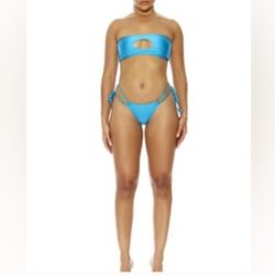 NWT Cancun Bikini Set by forplay Women's size small Teal