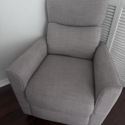 Modern gray nursery glider/recliner