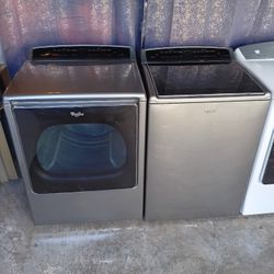 Whirlpool Gray Washer And Electric Dryer Set 