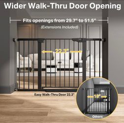 Cumbor 29.7-51.5 in Extra Wide Baby Gate for Stairs