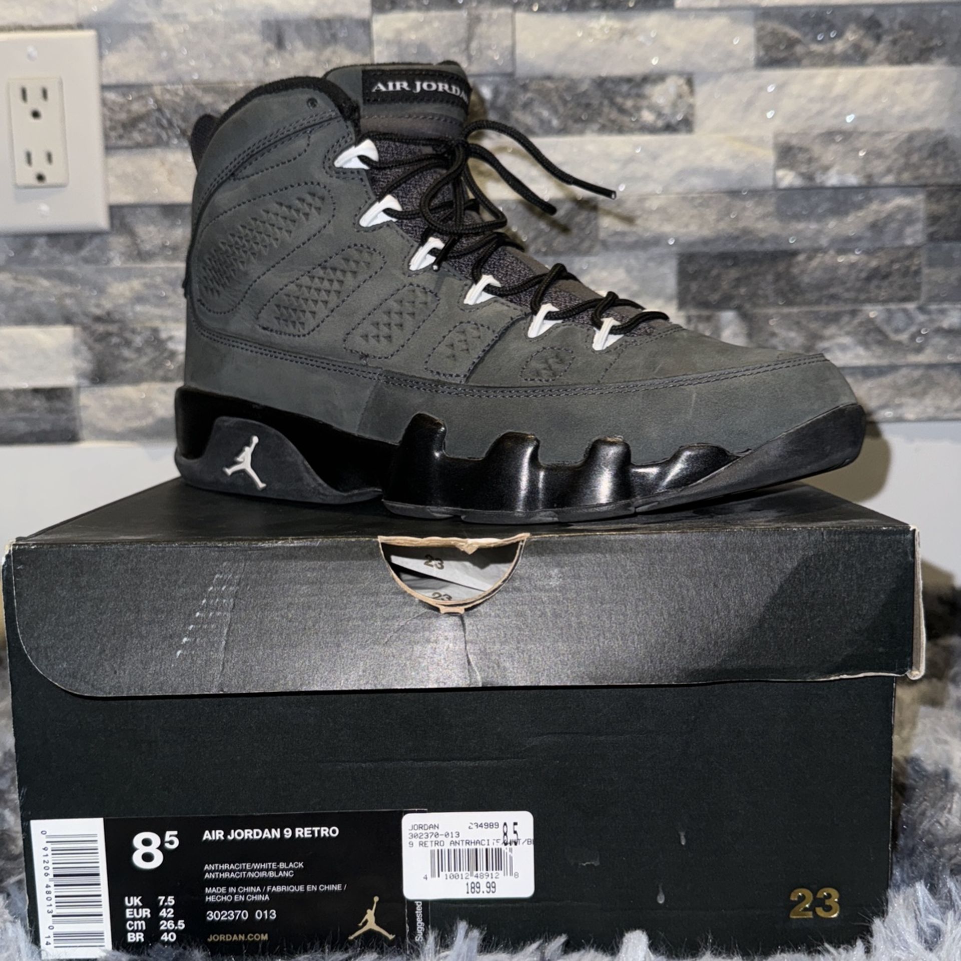 2015 Air Jordan 9 Retro 'Anthracite' Men’s 8.5