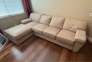 Large sectional tan couch