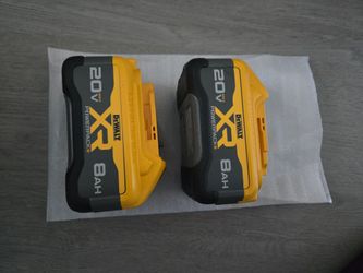 DEWALT 20VMAX XR 2 BATTERIES 8.0AH POWERPACK NEW $200 EACH 
