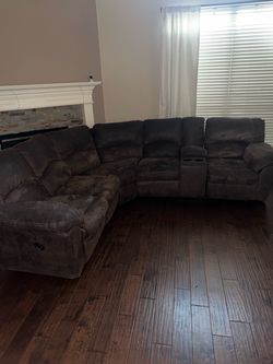 Brown recliner couch